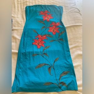 Strapless floral dress